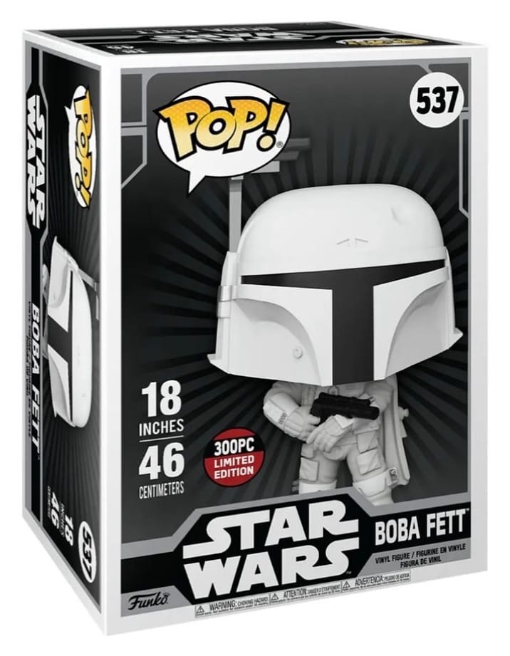 Funko POP! #537: Boba Fett Mega Sized POP White Armor Chase - Image ...