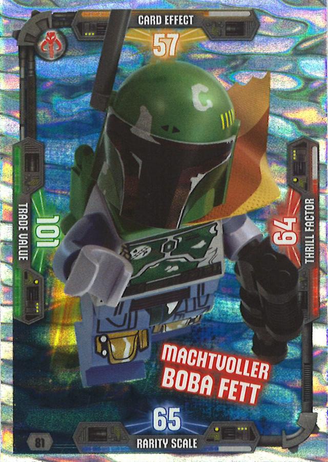 LEGO Star Wars Trading Card Collection 3 #81 Boba Fett Foil Card - Boba ...