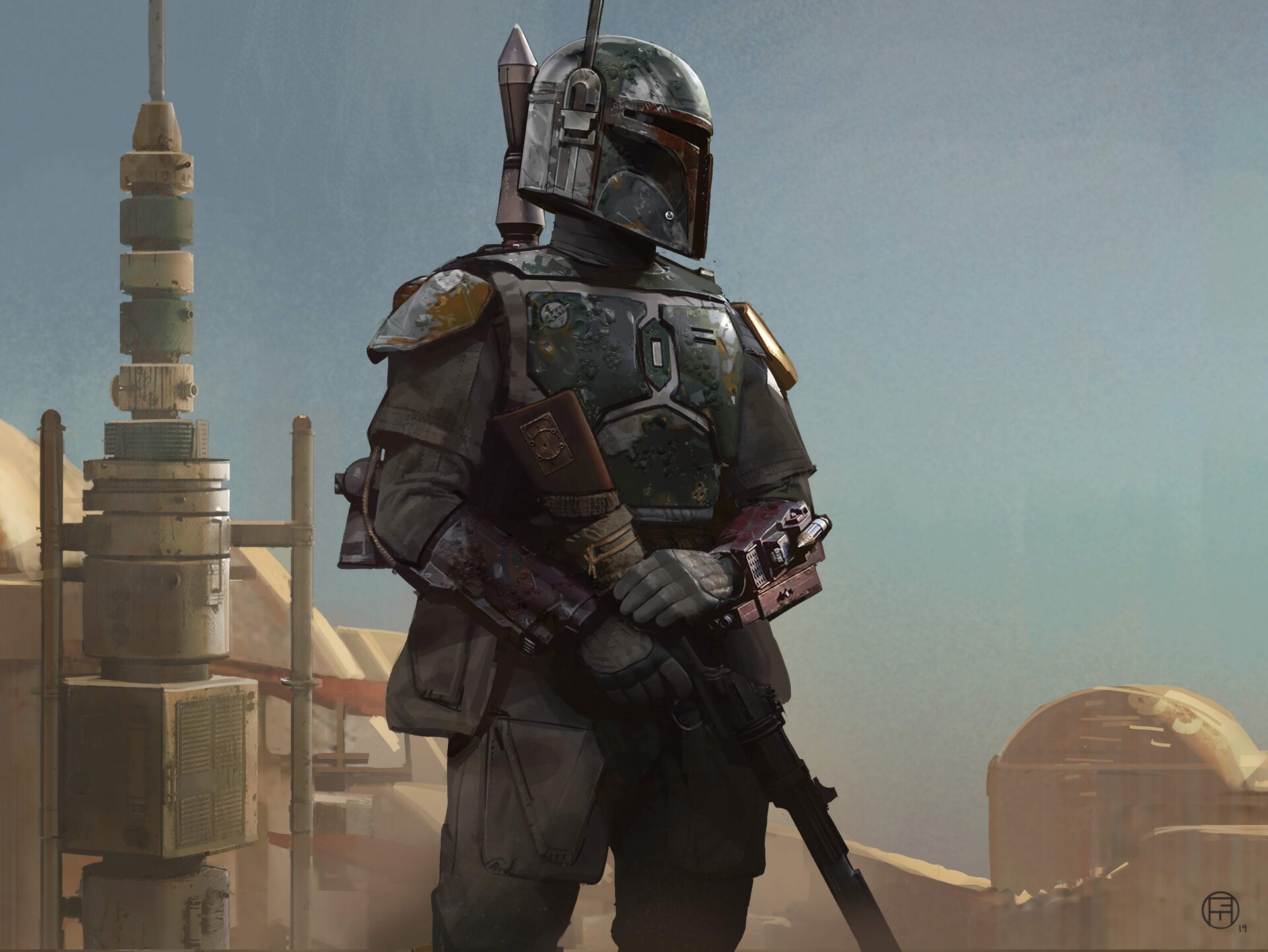 Post-Sarlacc Boba Fett Concept Art by Brian Matyas - Image Galleries ...