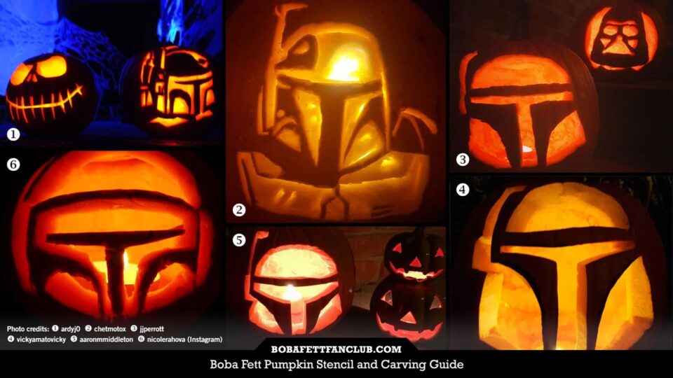 Boba Fett Pumpkin Stencil and Carving Guide - Boba Fett News - Boba