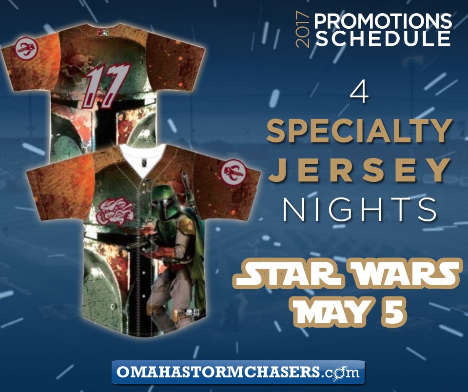 Star Wars Night” Boba Fett Jersey for Omaha Storm Chasers - Boba Fett News  - Boba Fett Fan Club
