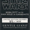 Gentle Giant Boba Fett with Han Solo in Carbonite Statue